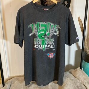 Vintage 1994 NFL New York Jets Trench USA Ultra Single Stitch Graphic T-Shirt